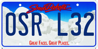 SD license plate 0SRL32