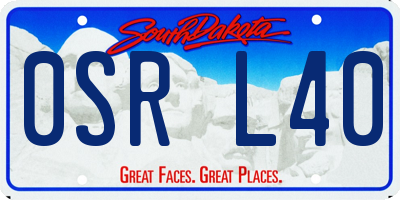 SD license plate 0SRL40