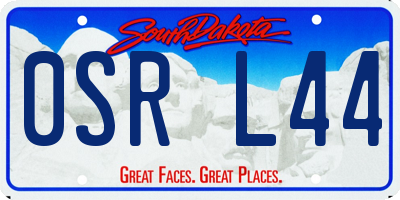 SD license plate 0SRL44