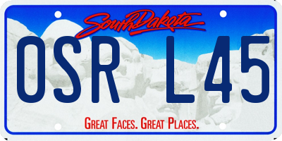 SD license plate 0SRL45