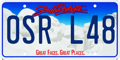 SD license plate 0SRL48