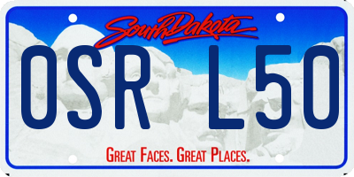 SD license plate 0SRL50