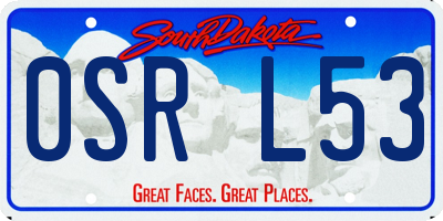 SD license plate 0SRL53