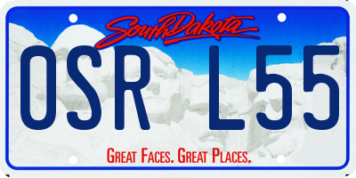 SD license plate 0SRL55