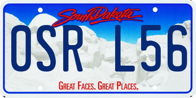 SD license plate 0SRL56