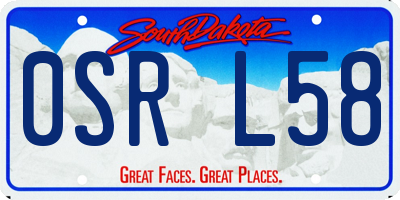 SD license plate 0SRL58