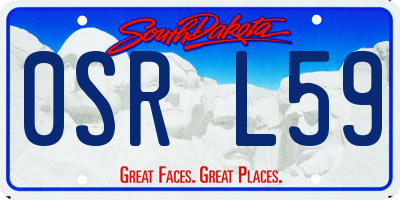 SD license plate 0SRL59