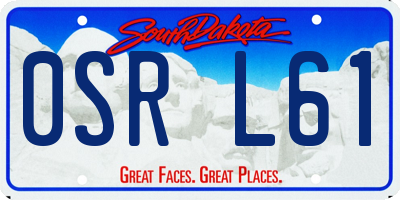 SD license plate 0SRL61