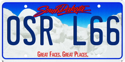 SD license plate 0SRL66