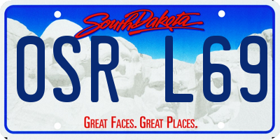 SD license plate 0SRL69
