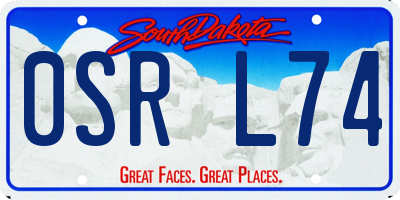 SD license plate 0SRL74