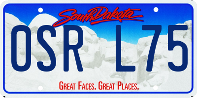 SD license plate 0SRL75