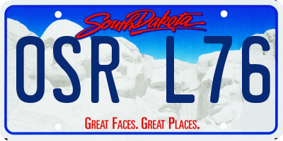SD license plate 0SRL76