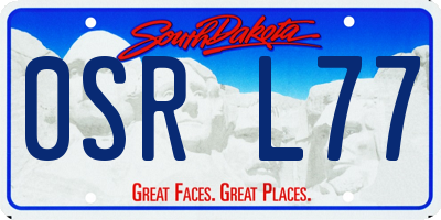 SD license plate 0SRL77