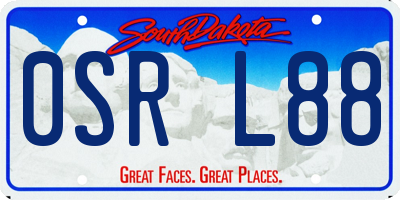 SD license plate 0SRL88