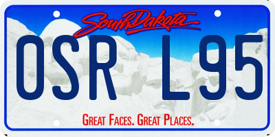 SD license plate 0SRL95