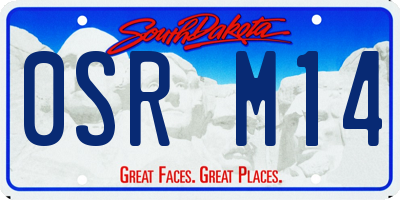 SD license plate 0SRM14