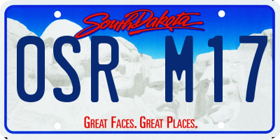 SD license plate 0SRM17