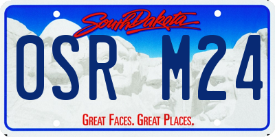 SD license plate 0SRM24