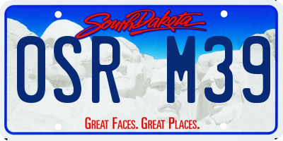 SD license plate 0SRM39