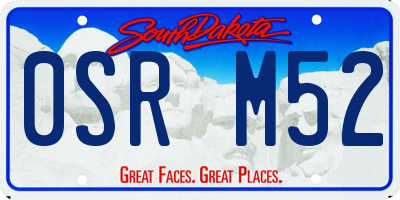 SD license plate 0SRM52