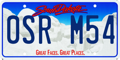 SD license plate 0SRM54