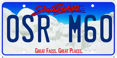 SD license plate 0SRM60