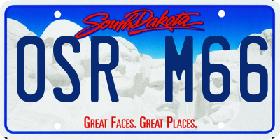 SD license plate 0SRM66