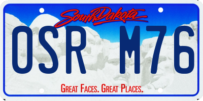SD license plate 0SRM76