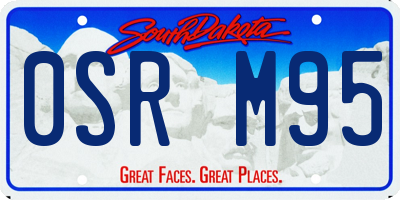 SD license plate 0SRM95