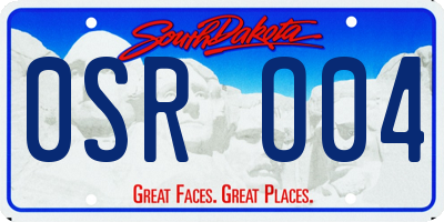 SD license plate 0SRO04