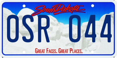 SD license plate 0SRO44