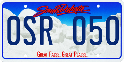 SD license plate 0SRO50