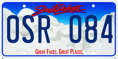 SD license plate 0SRO84