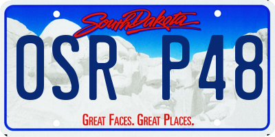 SD license plate 0SRP48