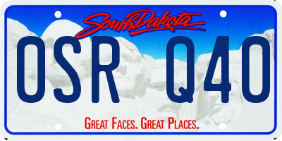 SD license plate 0SRQ40