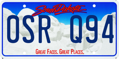 SD license plate 0SRQ94
