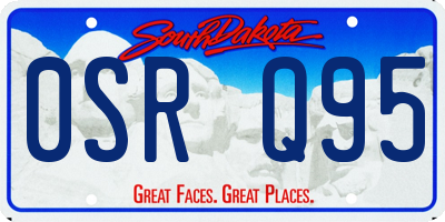 SD license plate 0SRQ95
