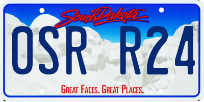 SD license plate 0SRR24