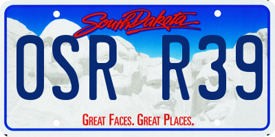 SD license plate 0SRR39