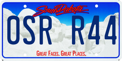 SD license plate 0SRR44