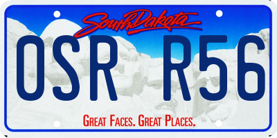 SD license plate 0SRR56