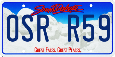 SD license plate 0SRR59