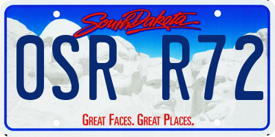 SD license plate 0SRR72