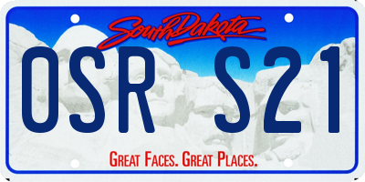 SD license plate 0SRS21