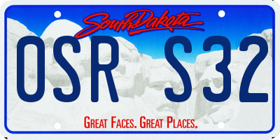 SD license plate 0SRS32
