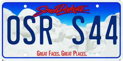 SD license plate 0SRS44