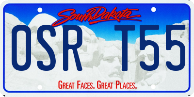 SD license plate 0SRT55