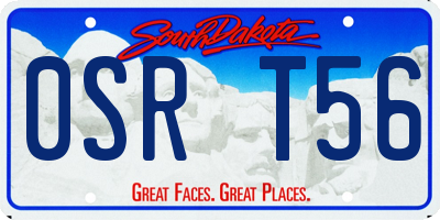 SD license plate 0SRT56