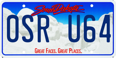 SD license plate 0SRU64